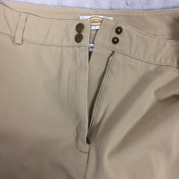 Talbots Petites Pants Womens 12 Beige Stretch Dress Pants High Waisted - Picture 5 of 13